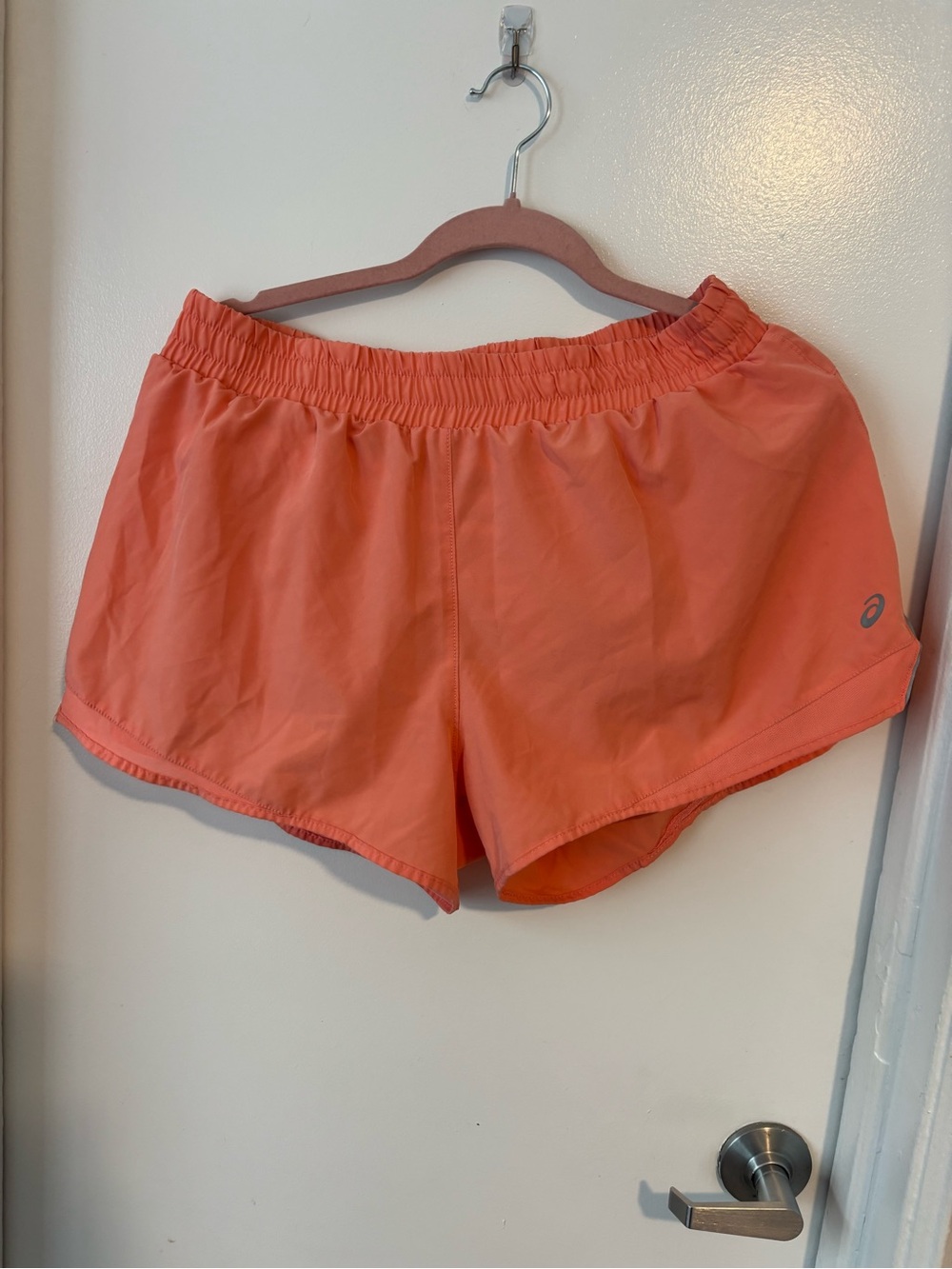ASICS Women's Coral-Orange Athletic Running Shorts
